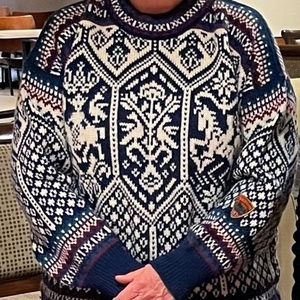 Norwegian wool sweater, Dale of Norway 1994 Olympics, oversize medium, uni-sex